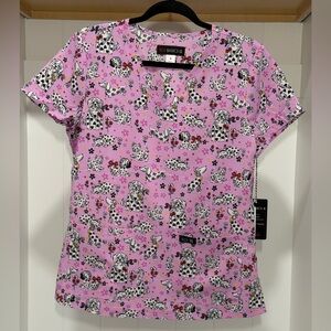 NWT Koi Leslie Doggie Spring Time scrub top (S)